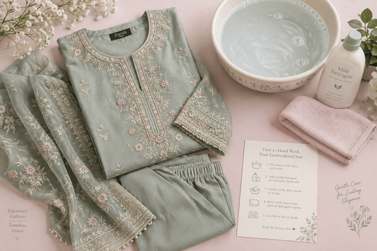 how to wash embroidered suits - Rovaya