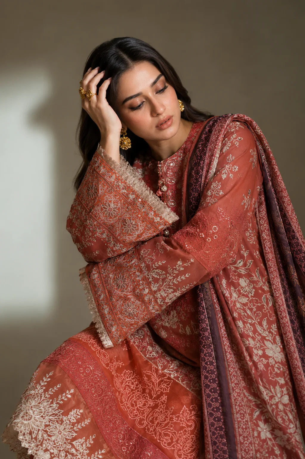 LUXURY EMBROIDERED COTTON 3PC