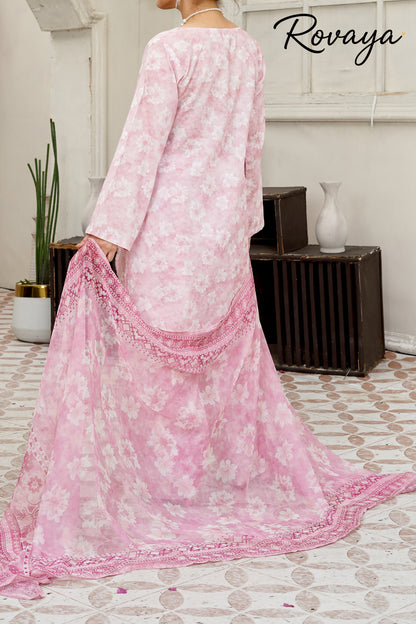 Blush Petals – Soft Floral Cotton Suit