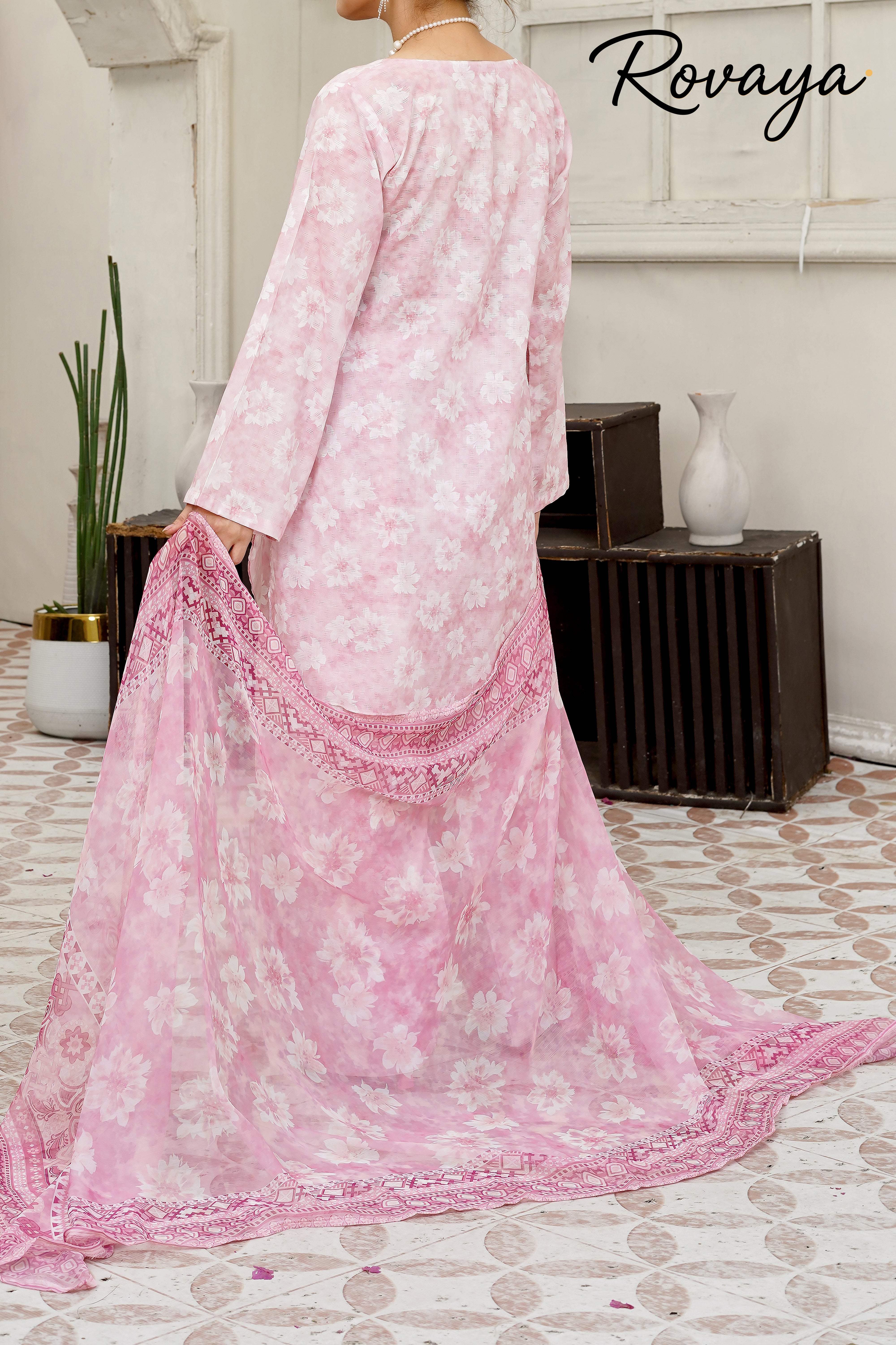 Pink Printed Suit | 3-Piece Set