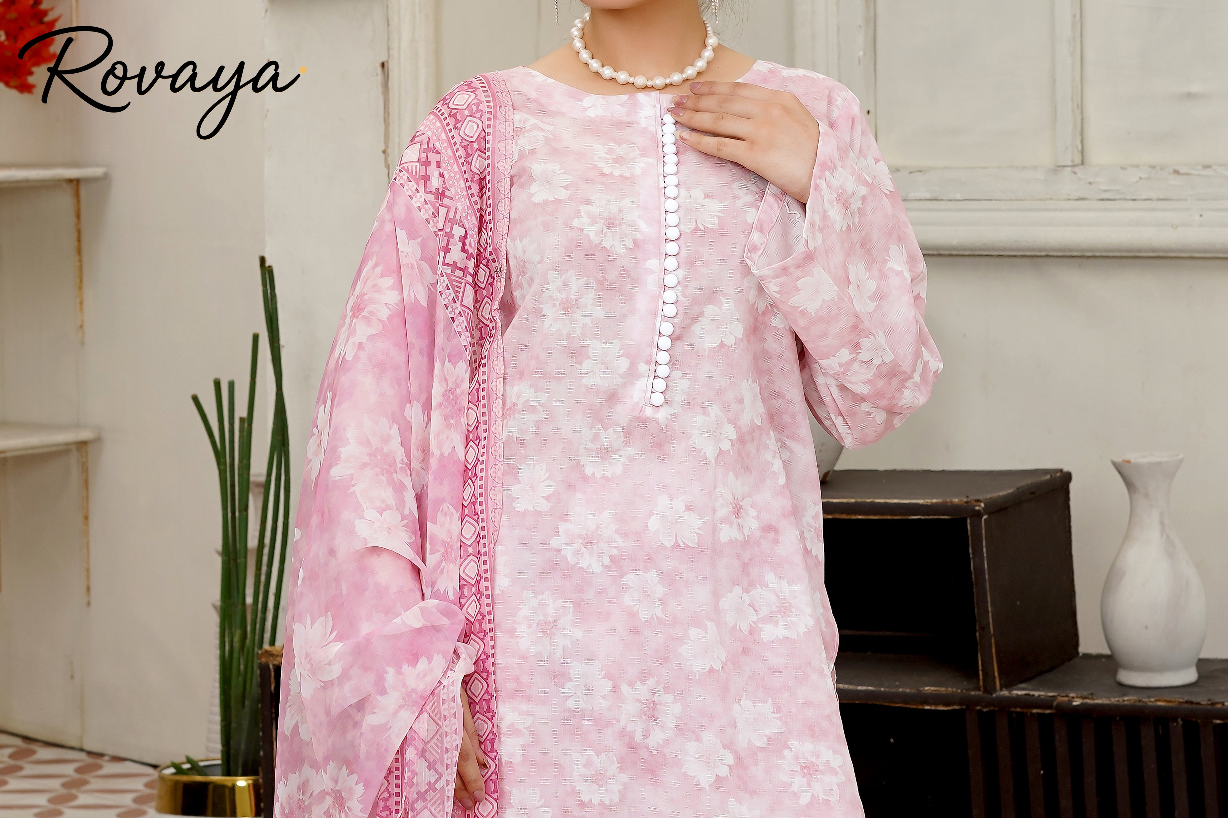 Pink Printed Suit | 3-Piece Set