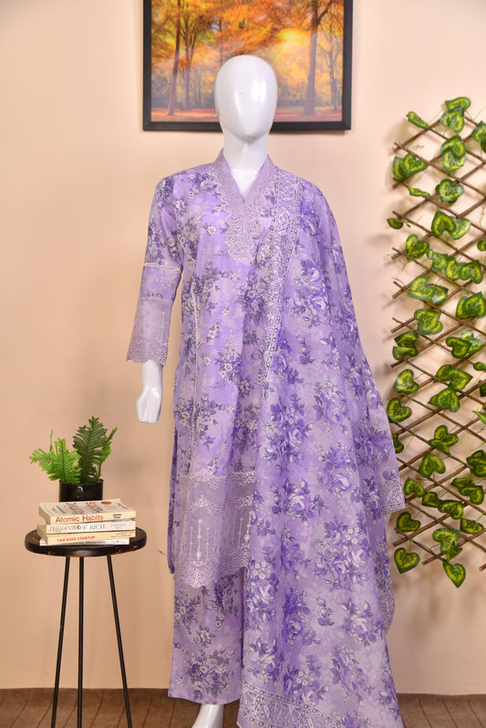 Premium Embroidered Cotton 3PC Suit