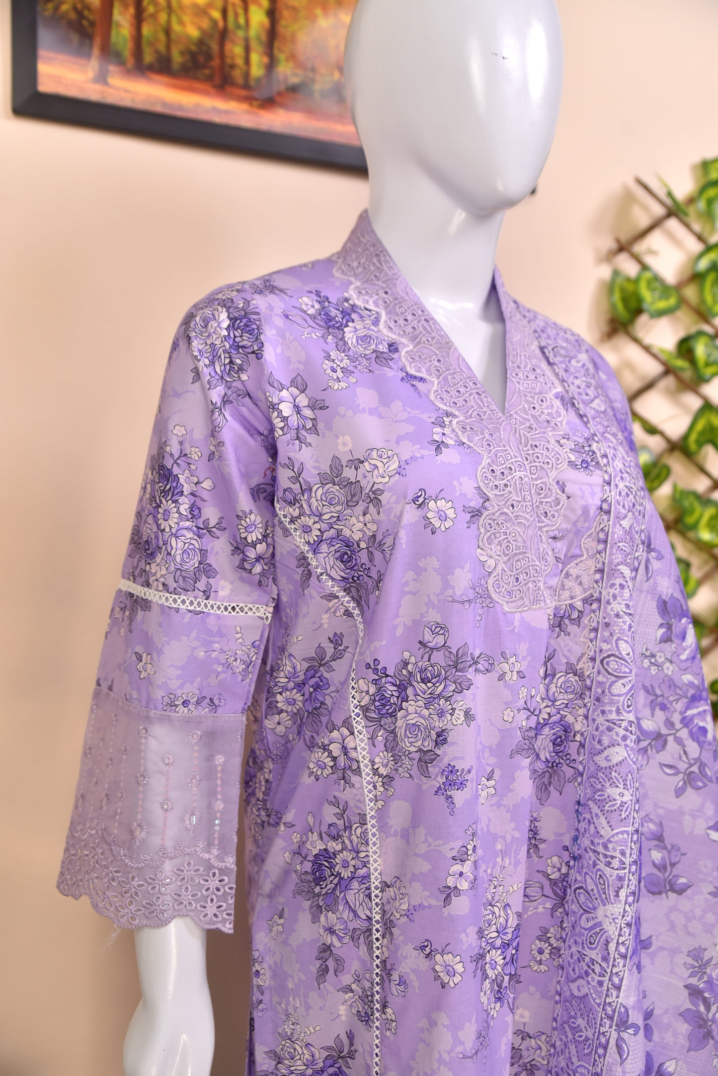 Premium Embroidered Cotton 3PC Suit
