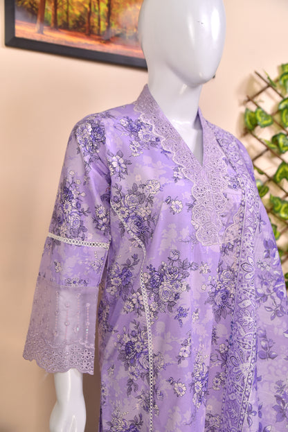 Premium Embroidered Cotton 3PC Suit