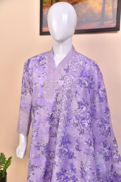 Premium Embroidered Cotton 3PC Suit