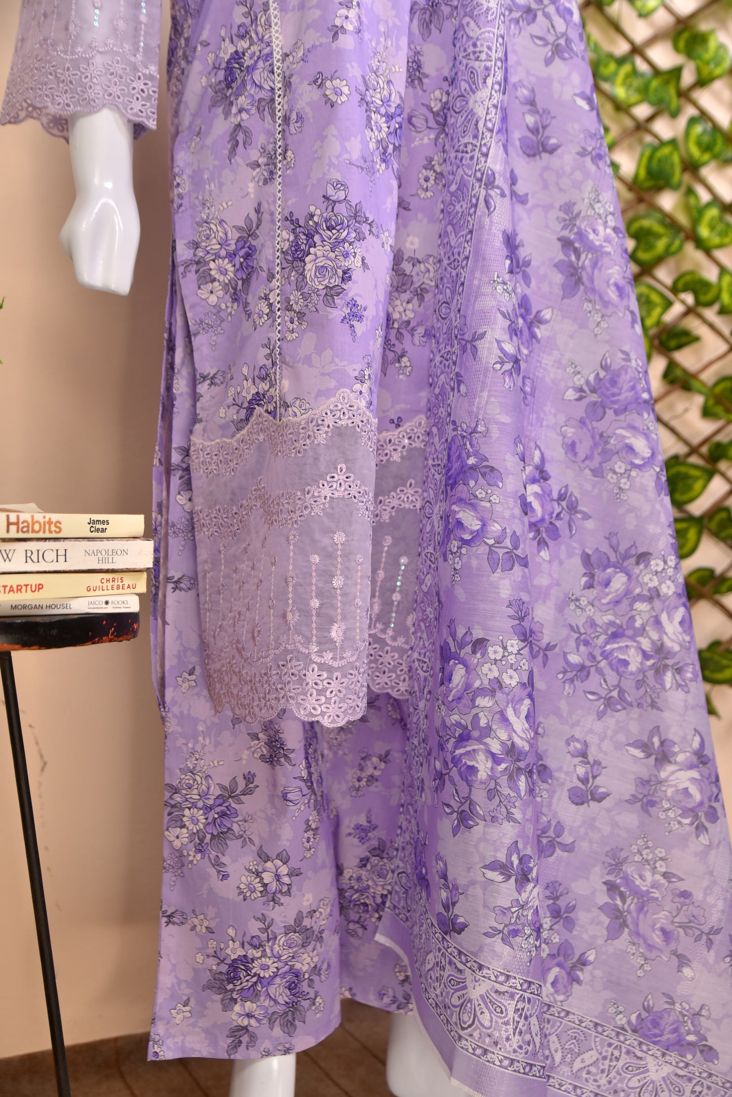 Premium Embroidered Cotton 3PC Suit