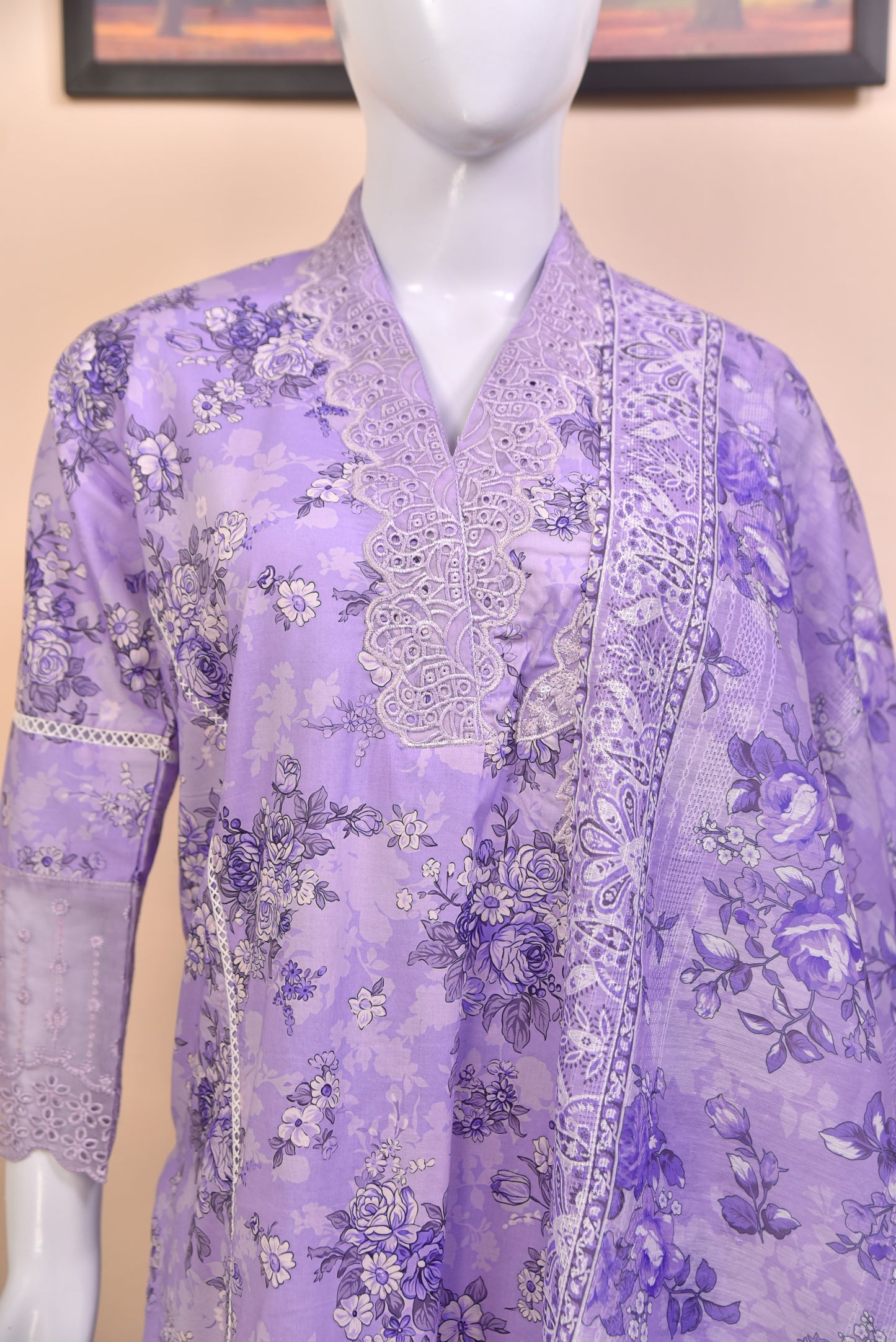 Premium Embroidered Cotton 3PC Suit