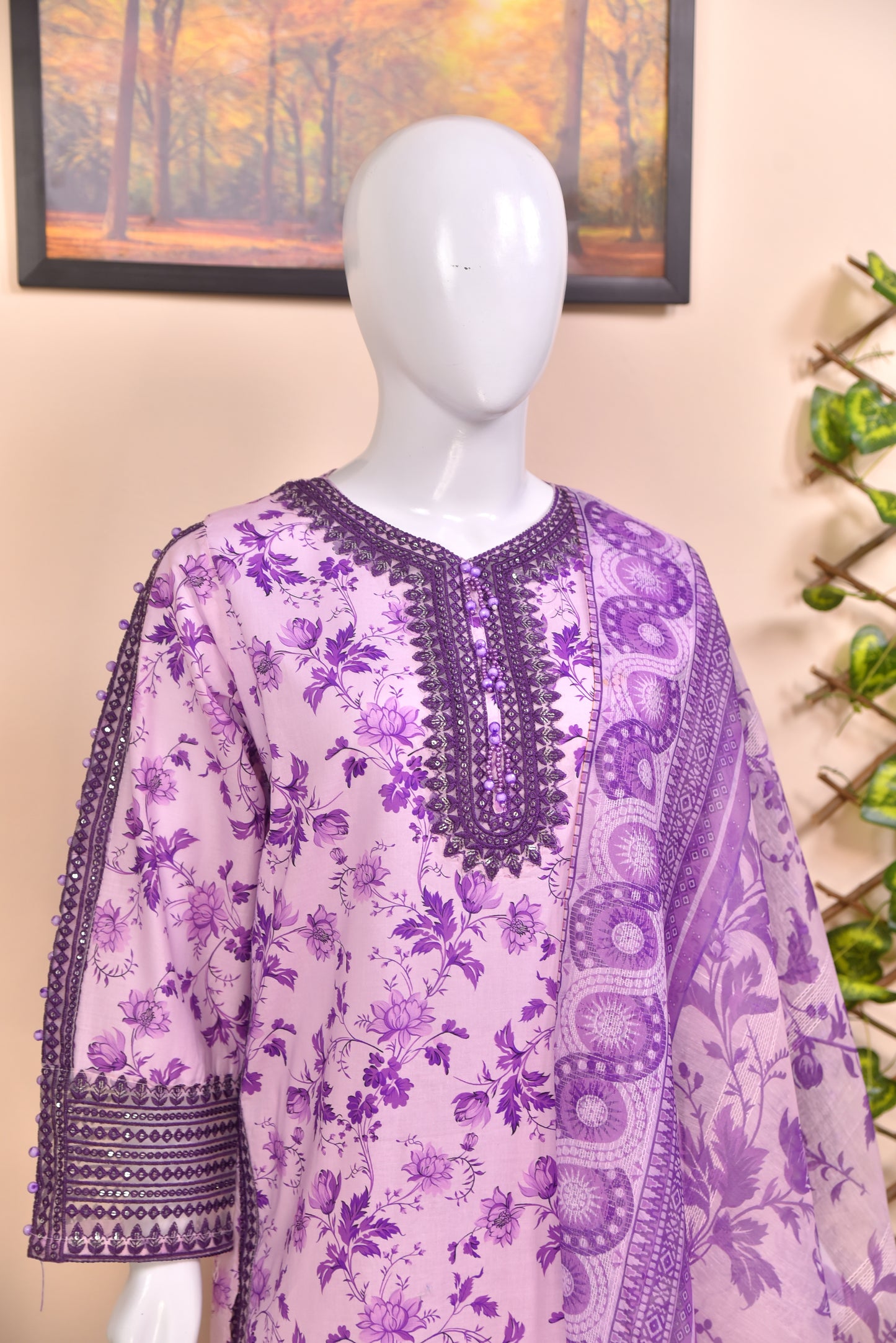 Luxury Embroidered Cotton 3PC