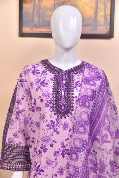 Luxury Embroidered Cotton 3PC
