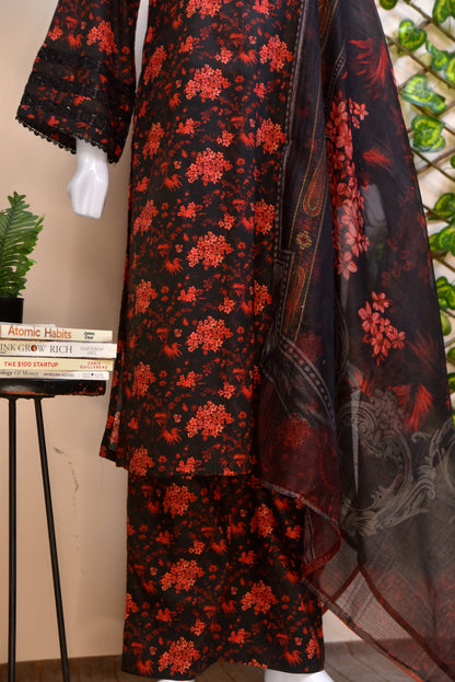 EMBROIDERED SLEEVES COTTON 3PC