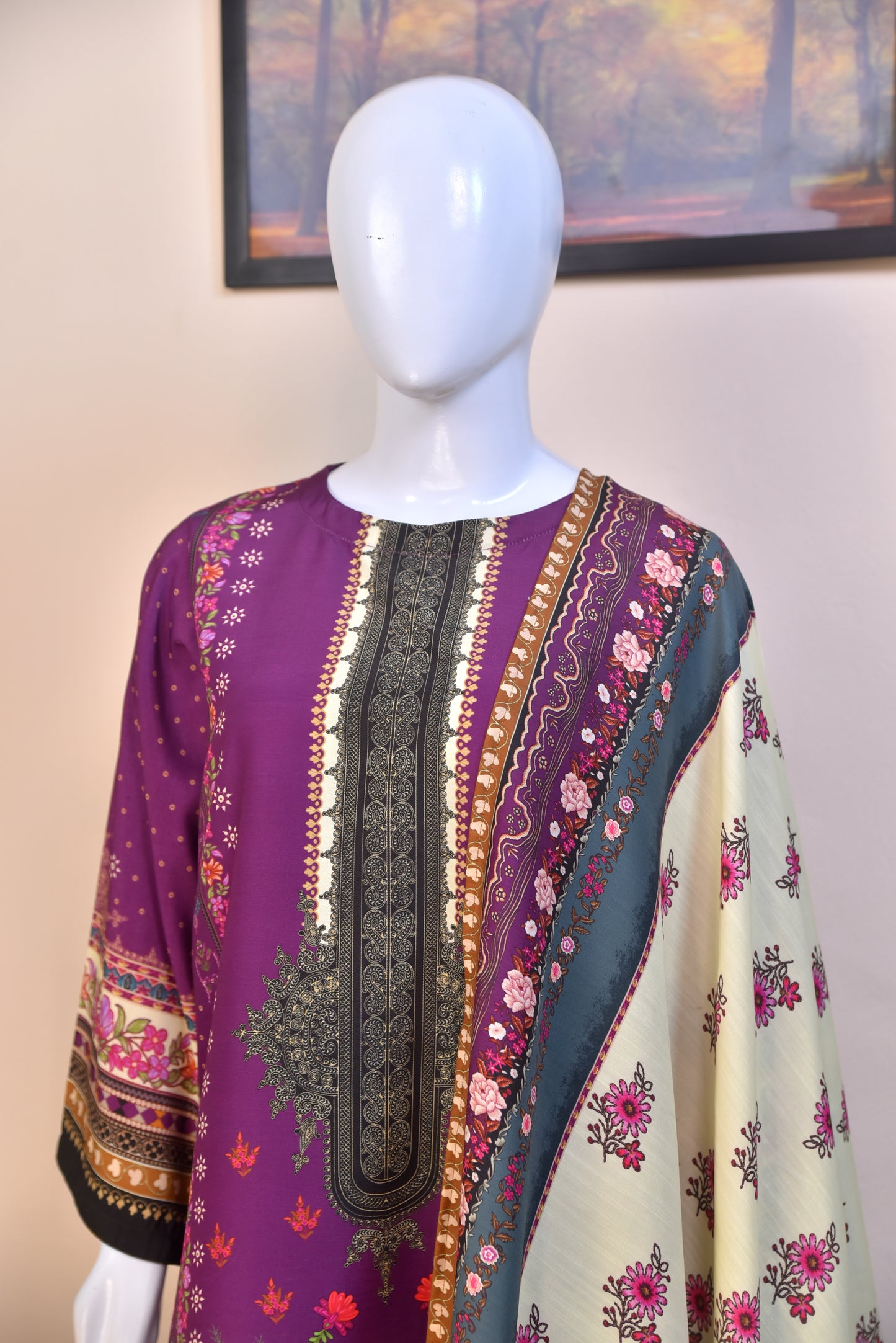 LUXURY DIGITAL PRINTED KHADDAR SILK 3PC