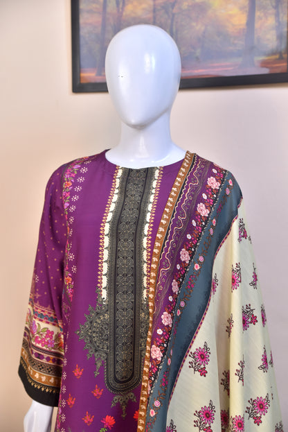 LUXURY DIGITAL PRINTED KHADDAR SILK 3PC