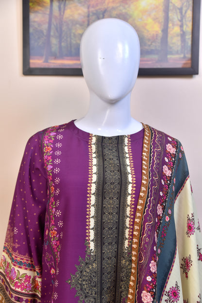 LUXURY DIGITAL PRINTED KHADDAR SILK 3PC