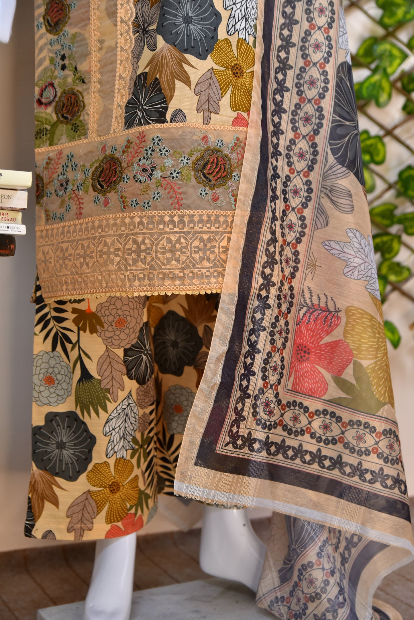 PREMIUM DIGITAL PRINTED COTTON 3PC WITH EMBROIDERED DETAILS