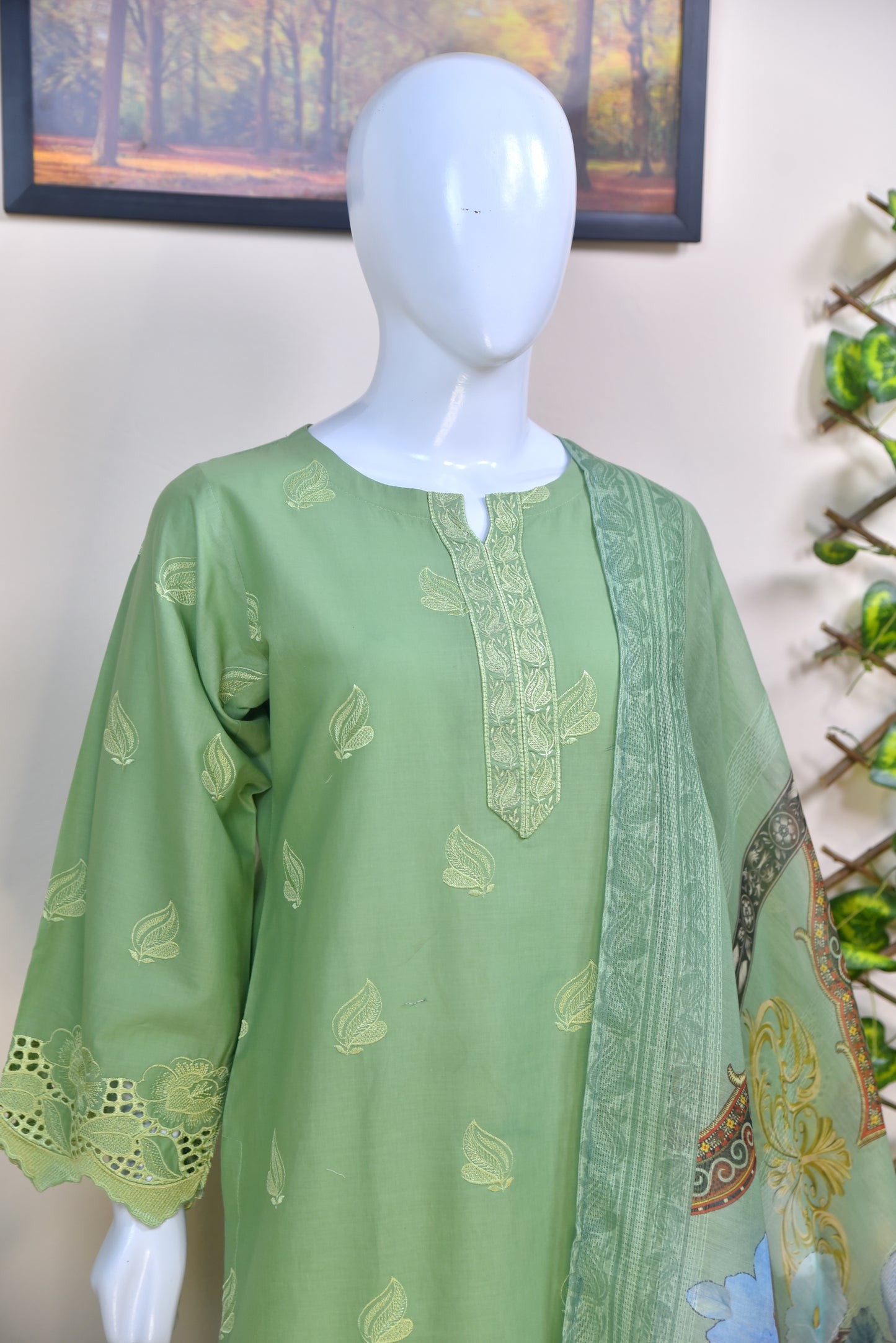LUXURY CUTWORK & EMBROIDERED COTTON 3PC