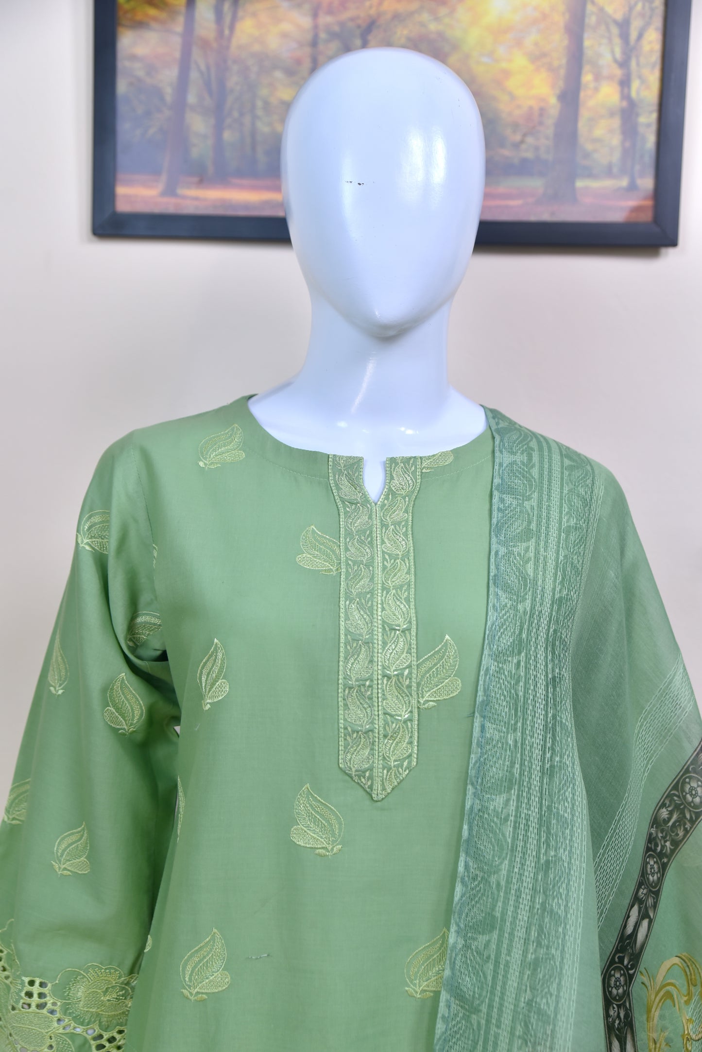LUXURY CUTWORK & EMBROIDERED COTTON 3PC