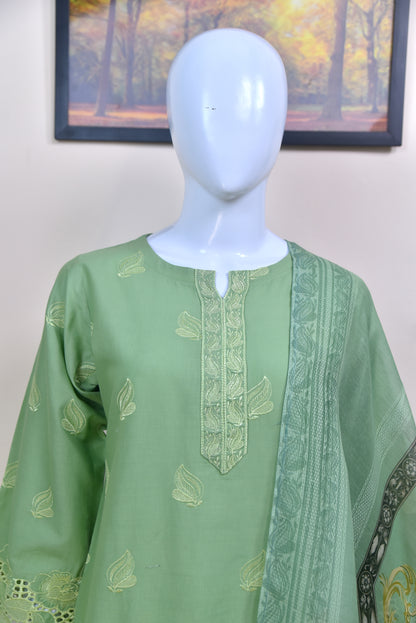 LUXURY CUTWORK & EMBROIDERED COTTON 3PC