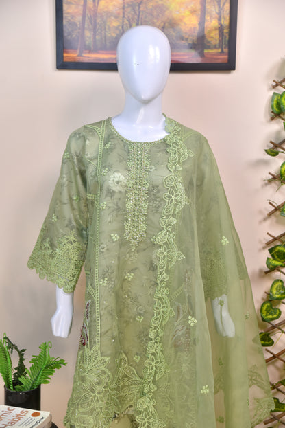 LUXURY EMBROIDERED ORGANZA & SILK 3PC
