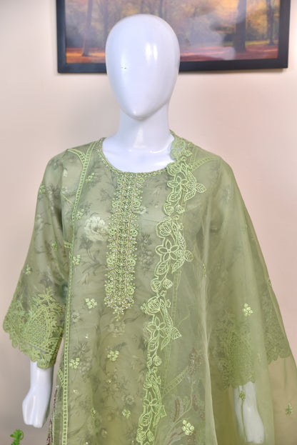 LUXURY EMBROIDERED ORGANZA & SILK 3PC