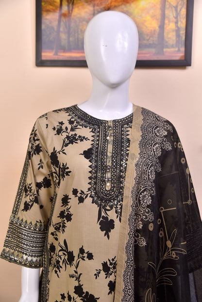 Luxury Embroidered Cotton 3PC with