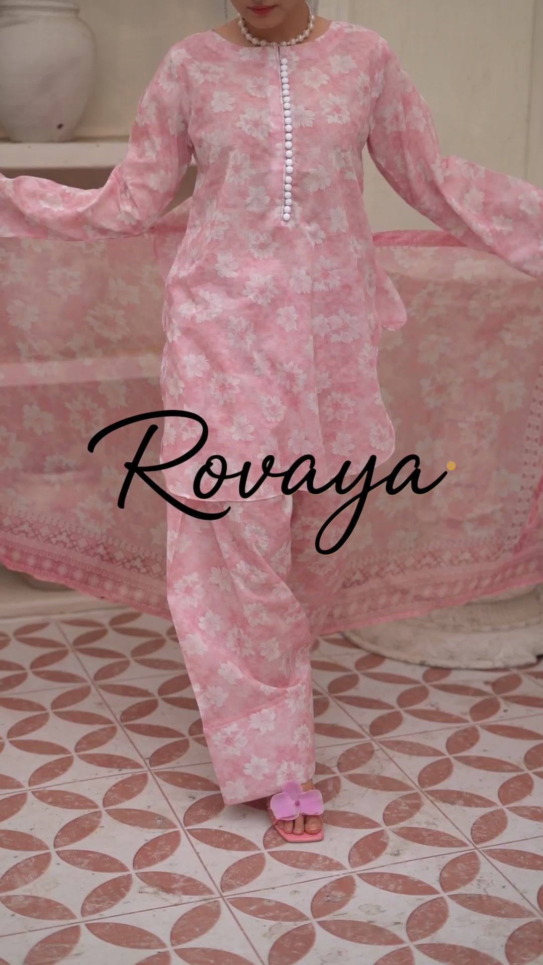 Pink Printed Suit | 3-Piece Set