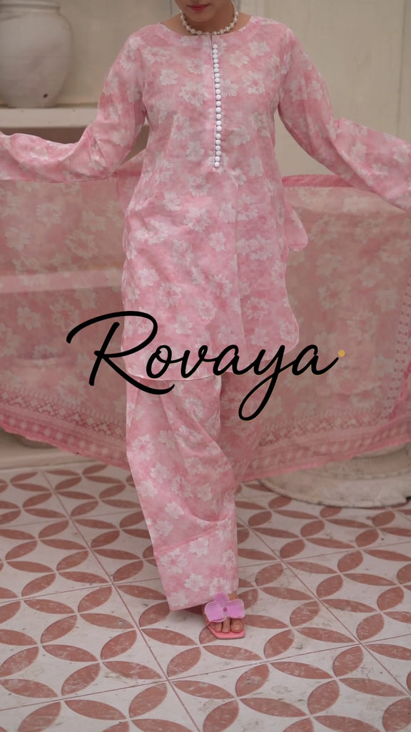 Pink Printed Suit | 3-Piece Set